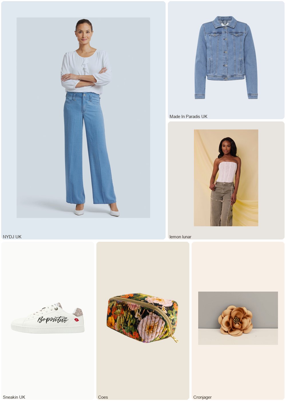 The complete outfit featuring Ichi Women's denim jacket Ichi Stampe