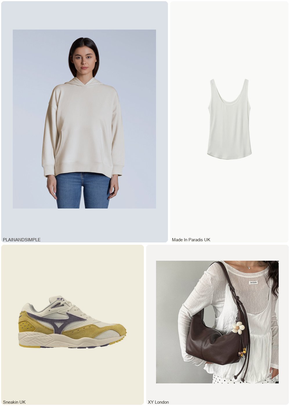 The complete outfit featuring PLAINANDSIMPLE Oversized Hoodie - M / Natural (undyed)