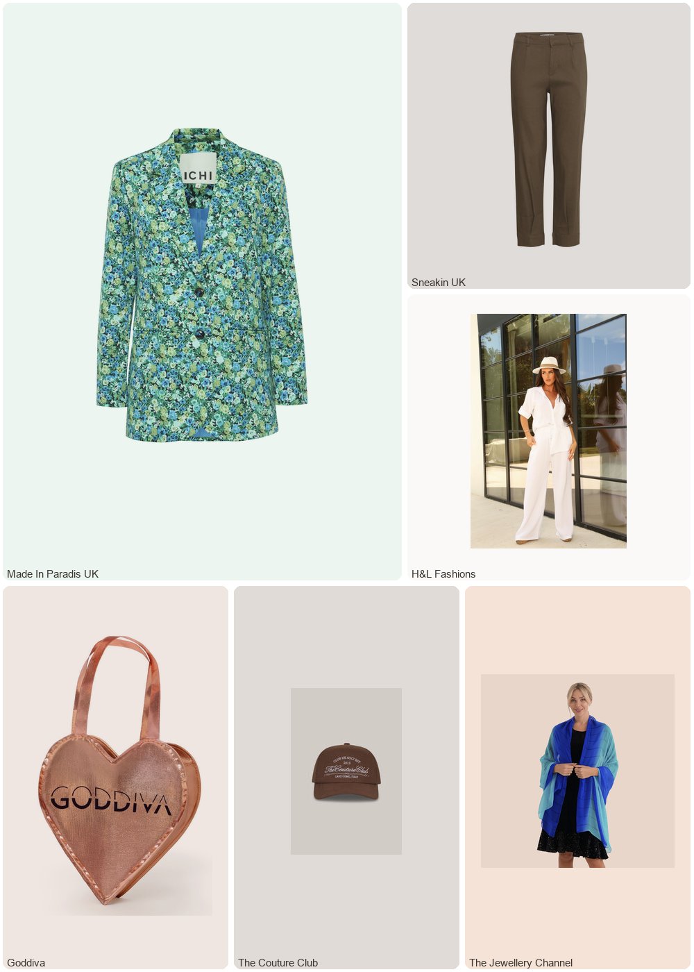 The complete outfit featuring Ichi Oversized printed women's blazer Ichi Kate