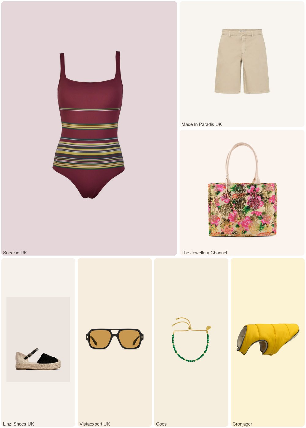 The complete outfit featuring Red Point Women's 1-piece swimsuit Red Point Ivana