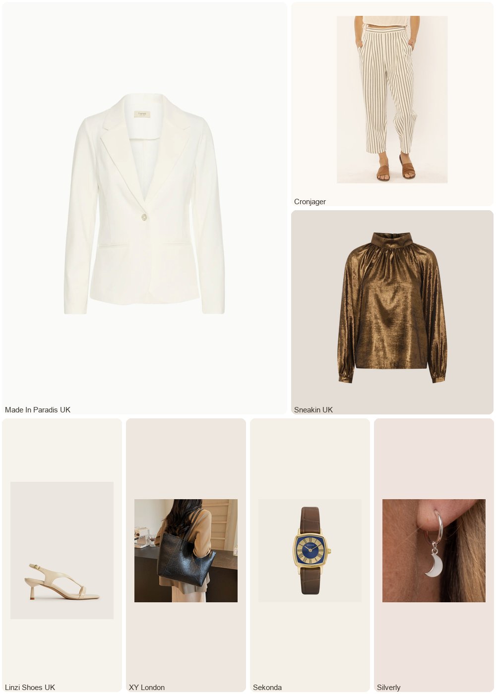 The complete outfit featuring Linzi Linzi Shoes - Myth Beige Heeled Sandals- 4