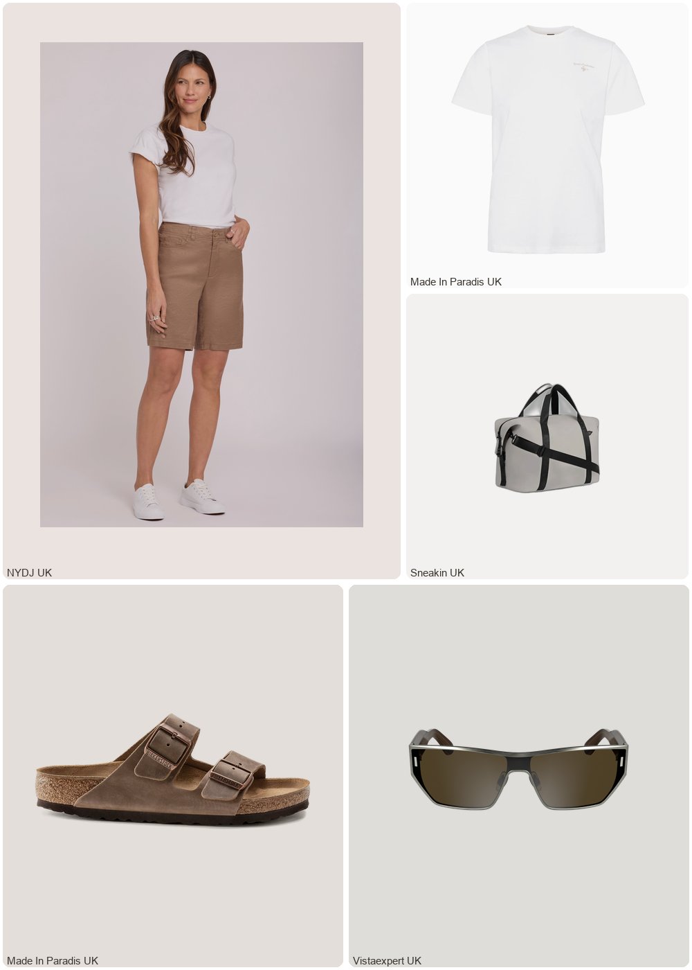 The complete outfit featuring Nydj 5 Pocket Bermuda Shorts In Stretch Linen | Toasted Coconut