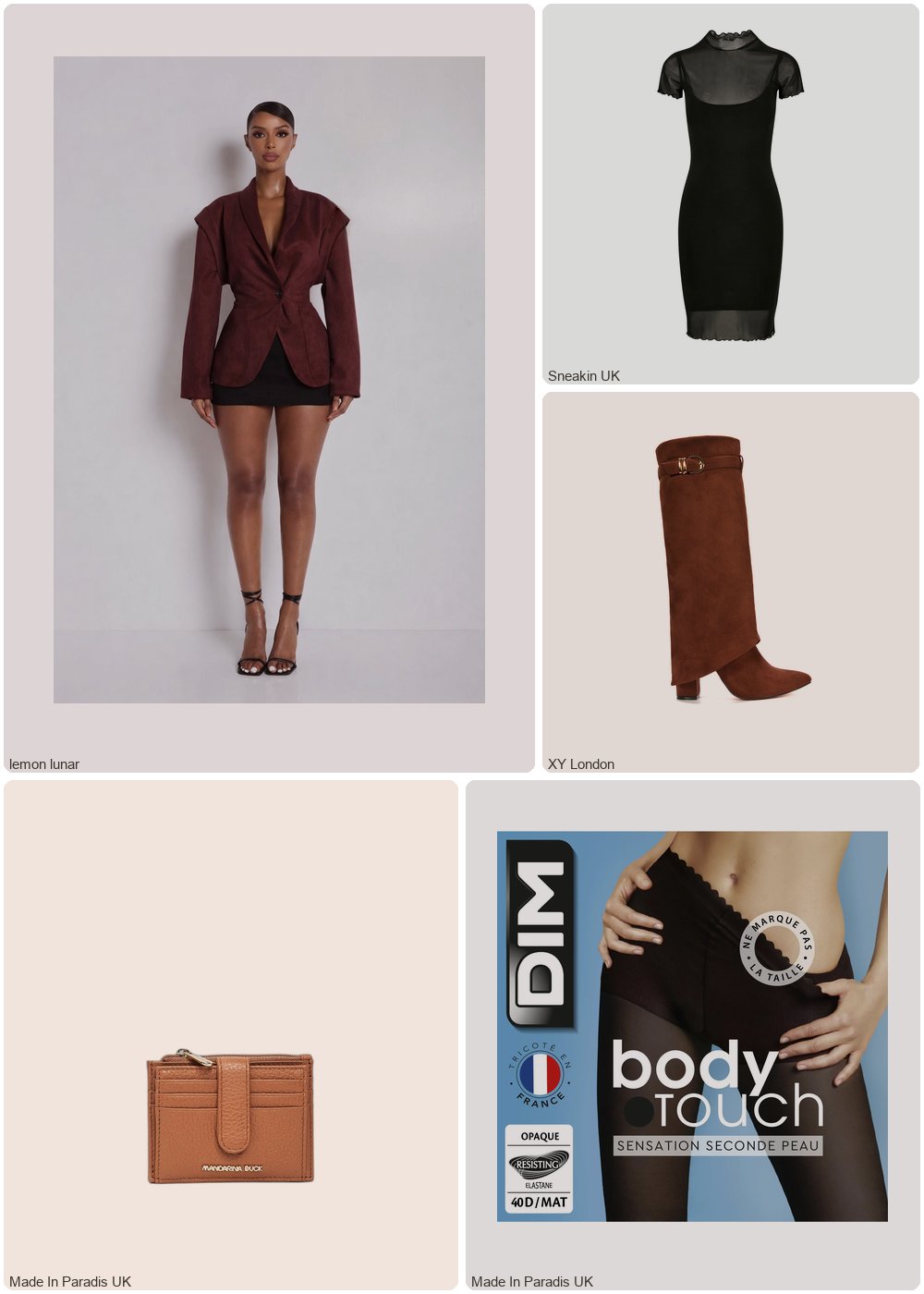 The complete outfit featuring Dim Women's tights DIM Opaque Body Touch