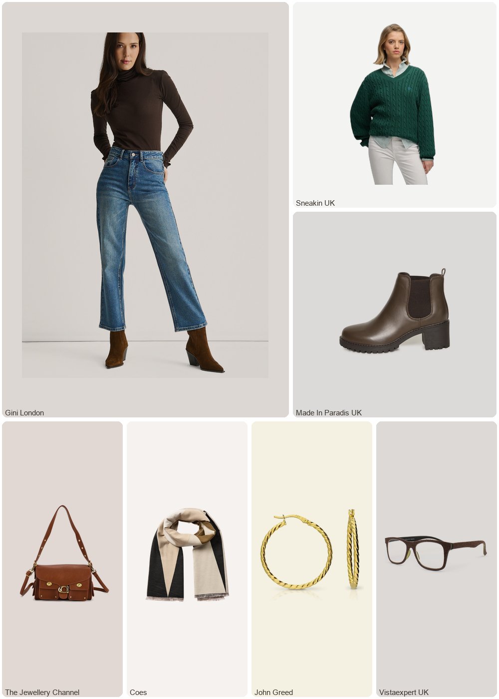 The complete outfit featuring Gini London Blue Mid Rise Straight Leg Jeans