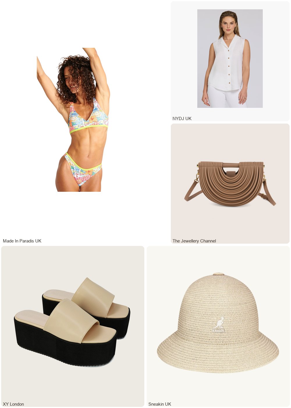 The complete outfit featuring banana moon Women's 1-piece swimsuit Banana Moon Pulco Postcard