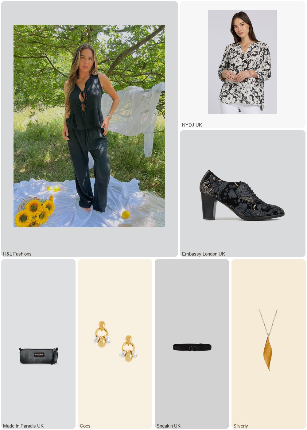 The complete outfit featuring Embassy London Roulette - Black & Grey & Gold - Women's leather heeled oxford lace-up