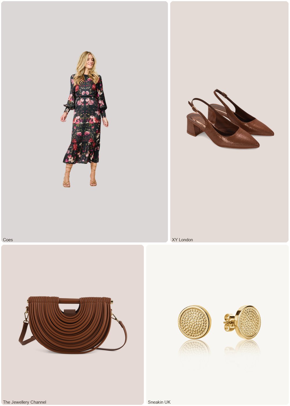 The complete outfit featuring Hope & Ivy Hope & Ivy The Holly Blouson Sleeve High Neck Maxi Dress