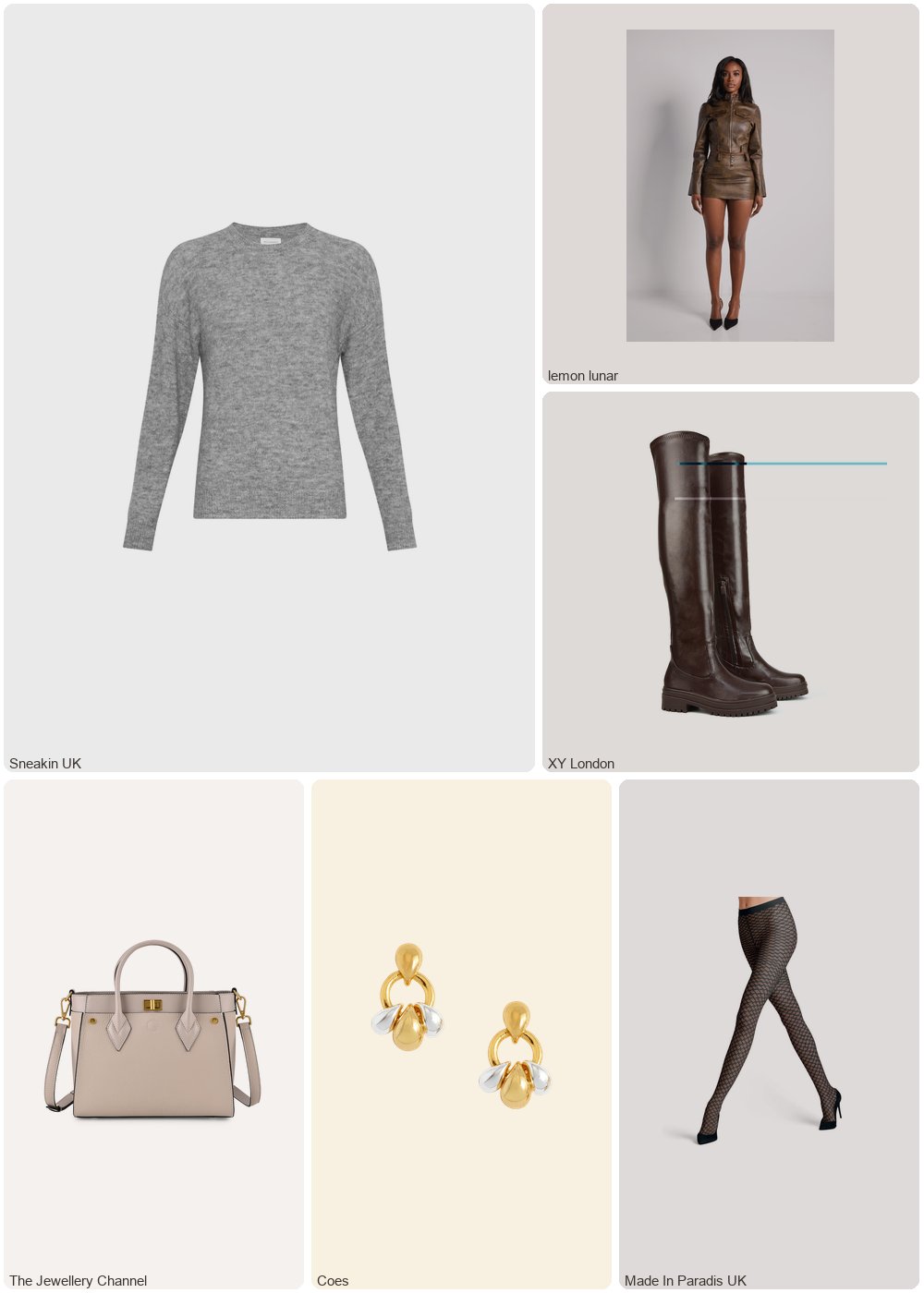 The complete outfit featuring xylondon Rosalia Flat Chunky Sole Over the Knee Thigh High Long Boots in Nude Faux Suede - Brown / UK 3 | EU 36 | US 5