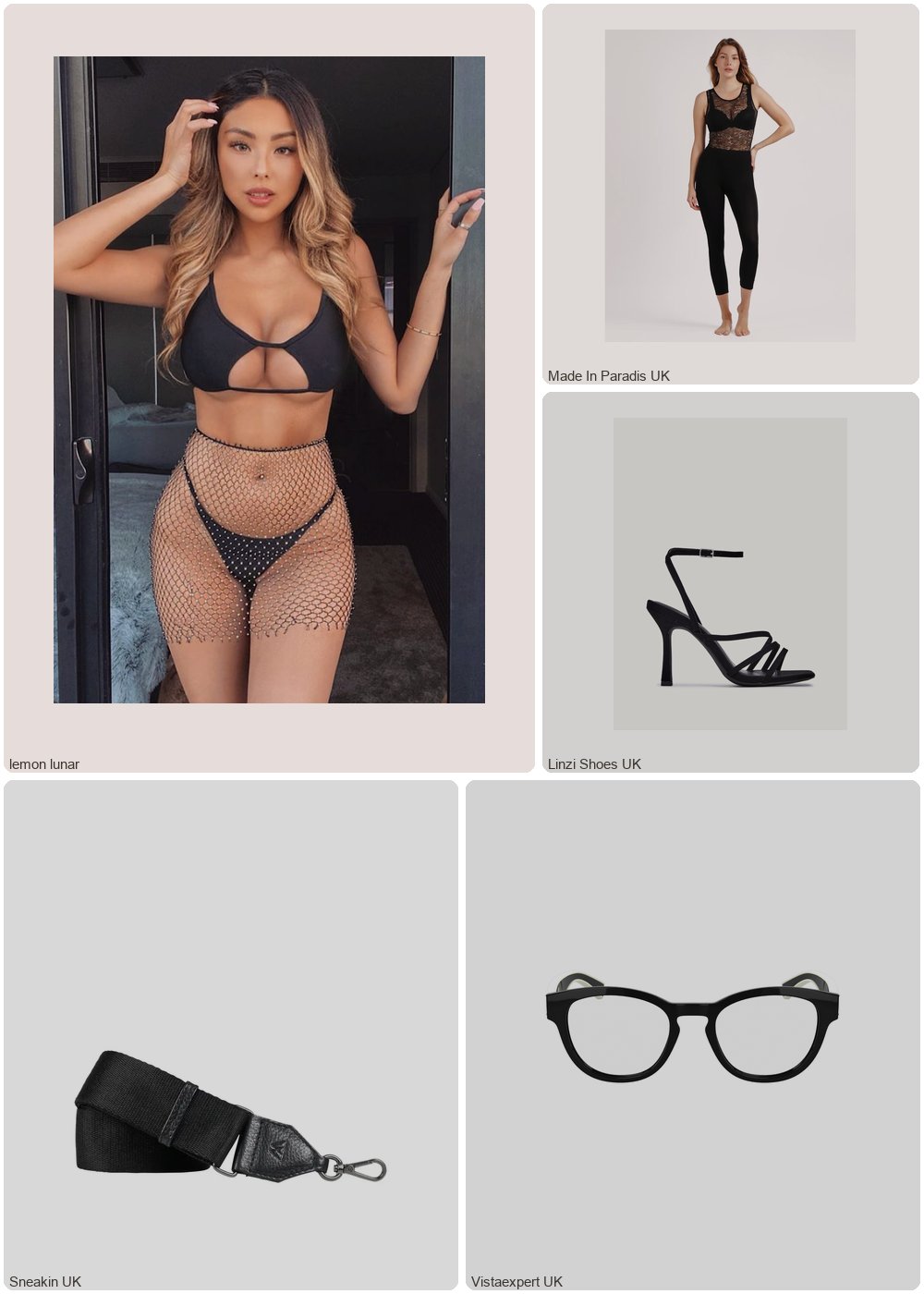 The complete outfit featuring The Mesh Diamante Mini Skirt - View for more colour