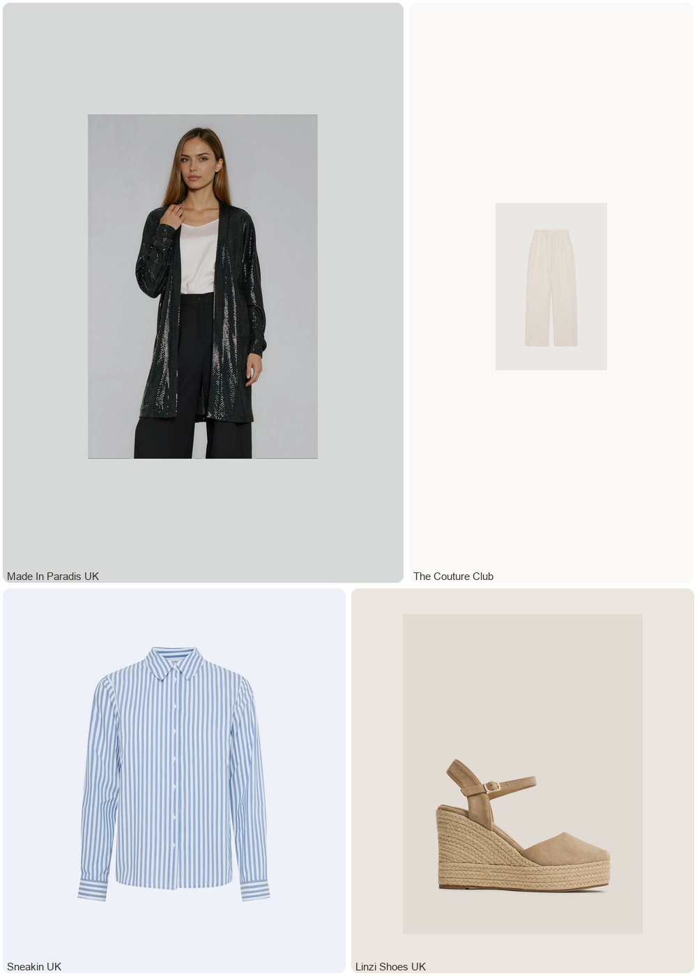The complete outfit featuring Nife Women's Light Sequin Blazer Nife