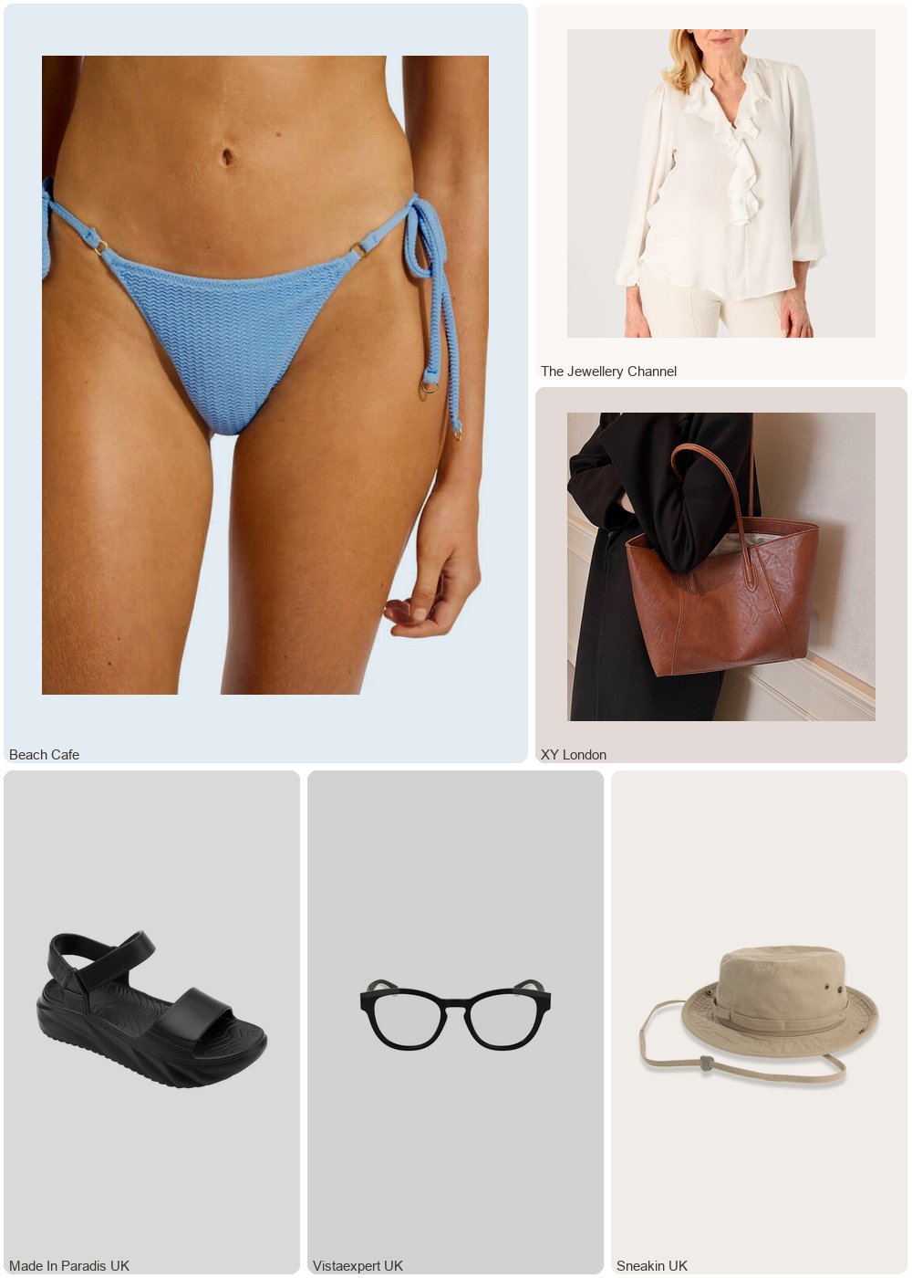 The complete outfit featuring Seafolly Seadive Tie Side Rio Pant Cornflower Blue