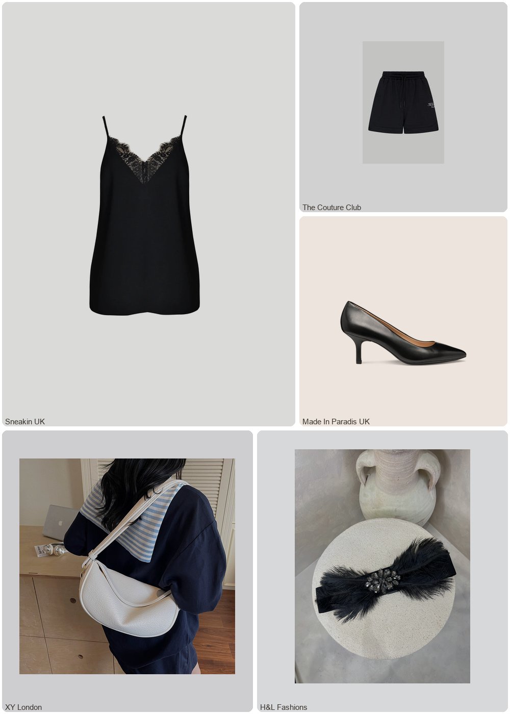 The complete outfit featuring H&L Feather And Diamante Belt | Colour: Black