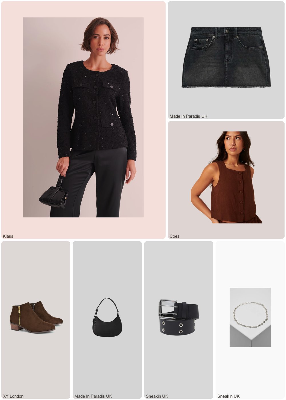 The complete outfit featuring Superdry Women's denim mini skirt Superdry