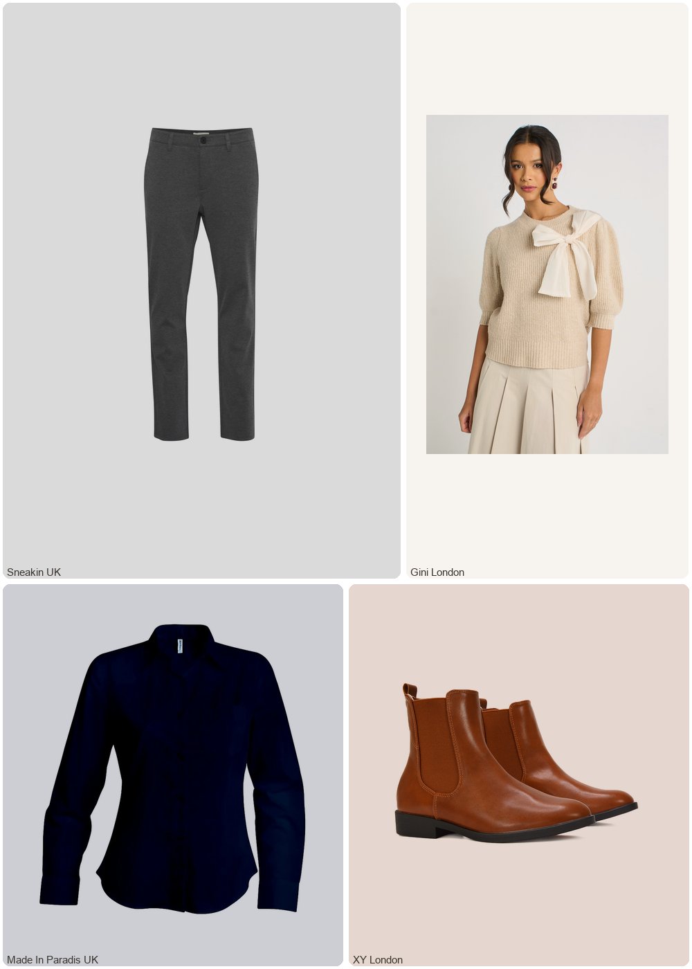 The complete outfit featuring Kariban Women's long-sleeved shirt Kariban Popeline