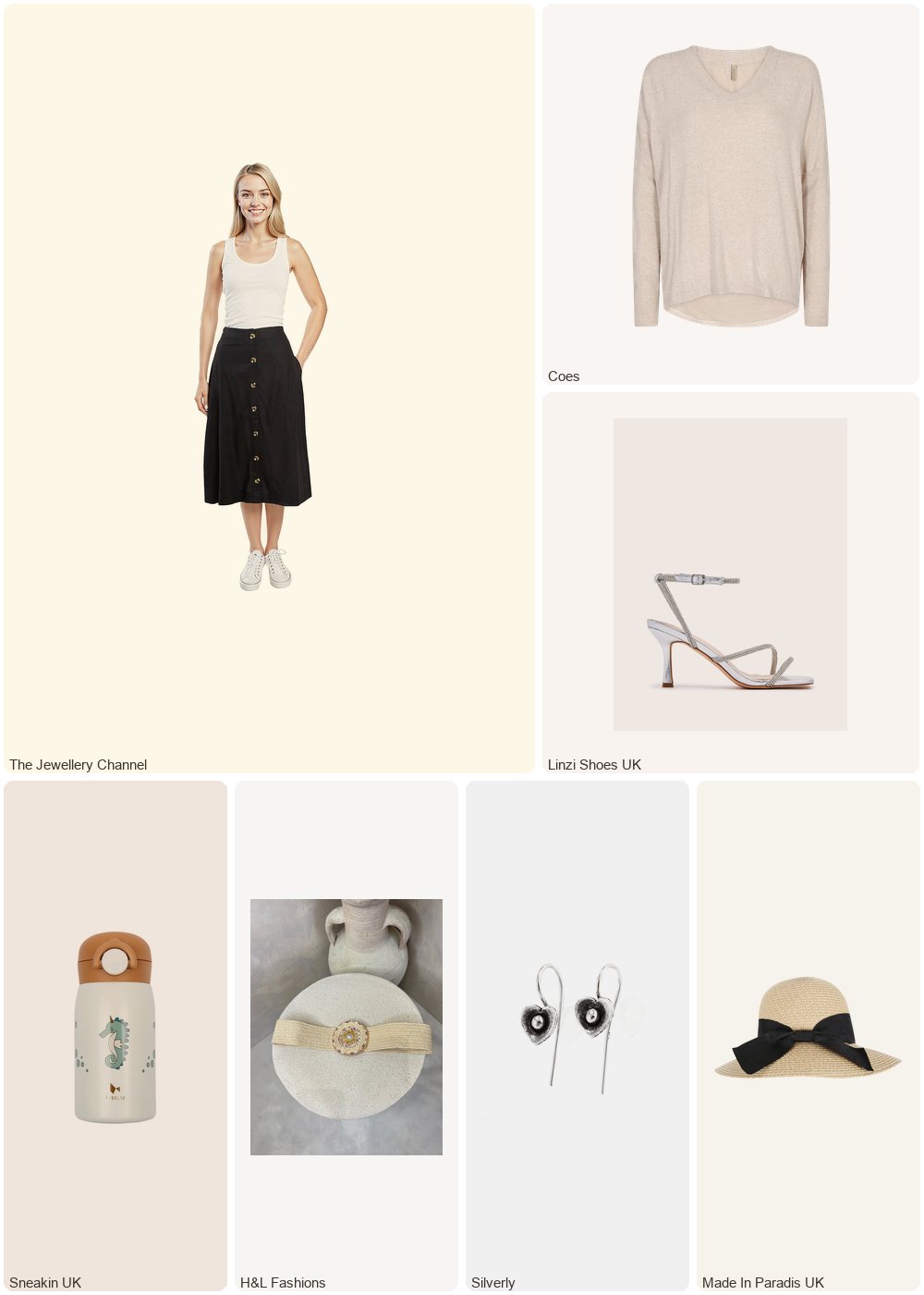 The complete outfit featuring H&L Circle Pearl Detail Belt | Colour: Beige