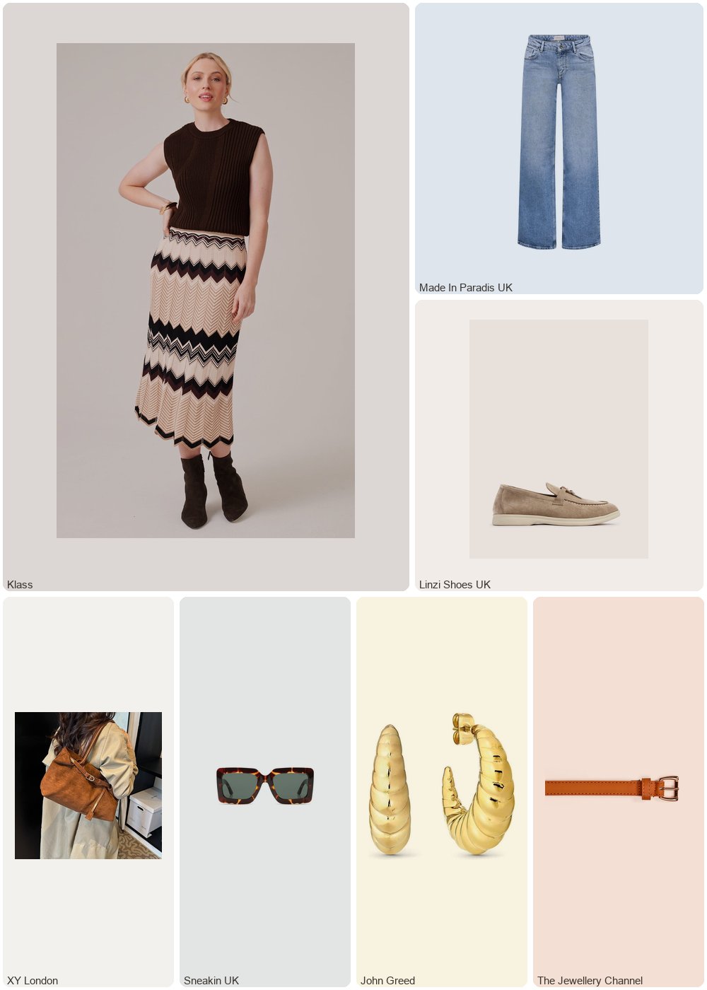 The complete outfit featuring Linzi Linzi Shoes - Alette Mocha Faux Suede Loafers- 8