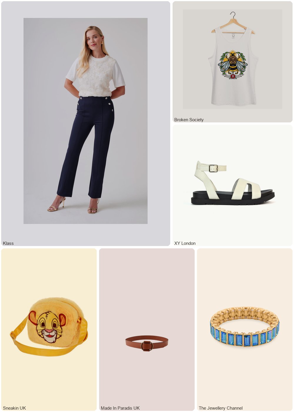 The complete outfit featuring Klass Klass Embellished Straight Leg Pull On Trousers Midnight Women's