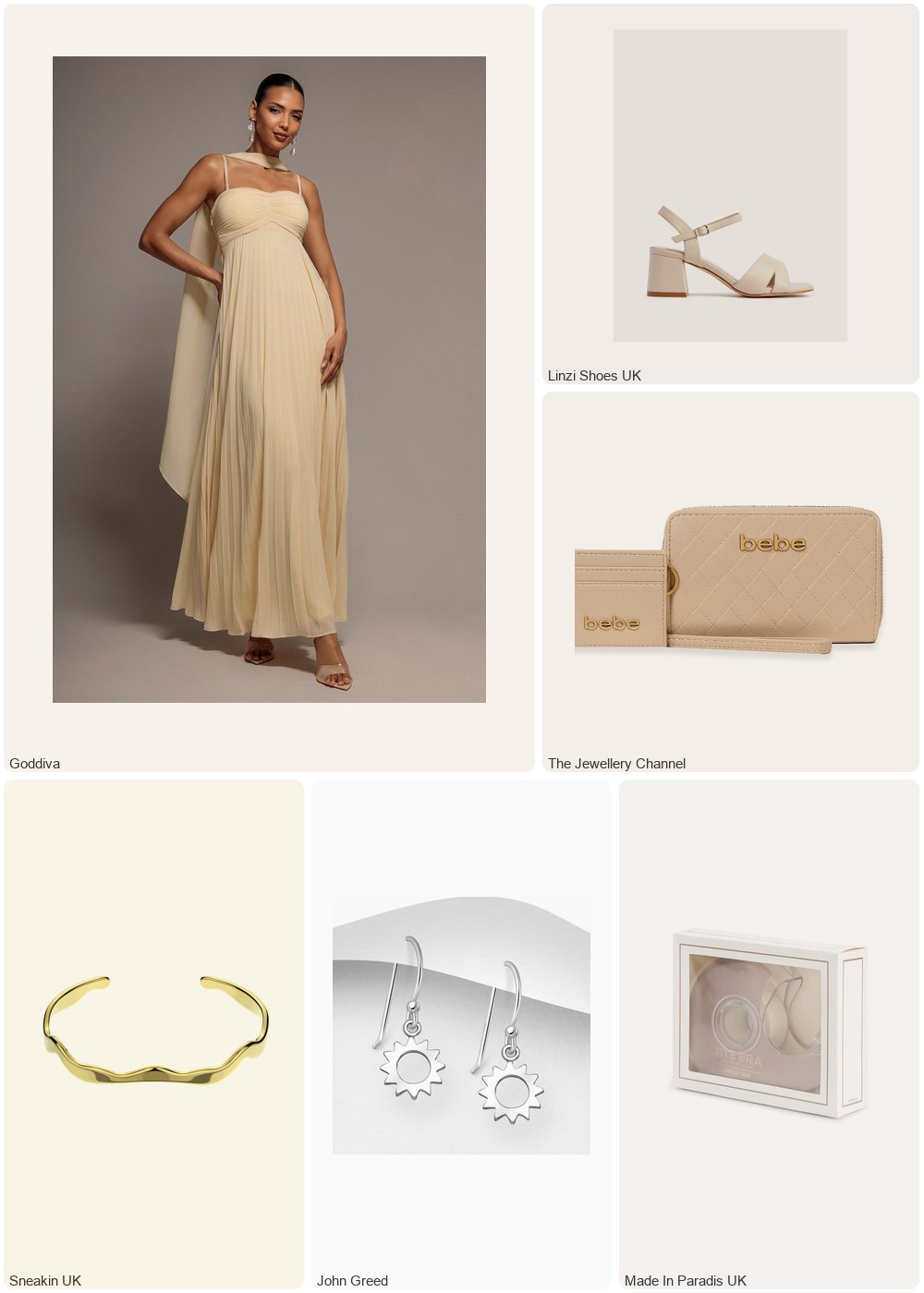 The complete outfit featuring Linzi Linzi Shoes - Wide Fit Nude Faux Leather Block Heeled Sandals- 3