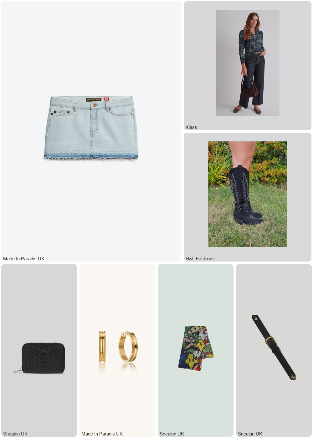 The complete outfit featuring Superdry Women's denim mini skirt Superdry