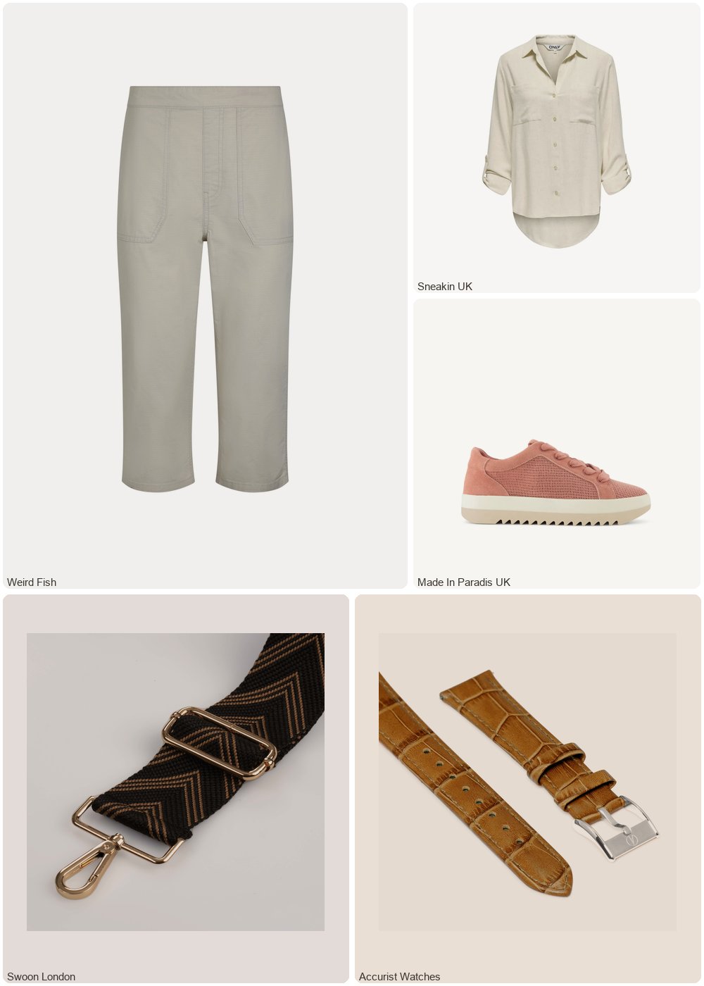 The complete outfit featuring Oyster Weird Fish Anyar 3/4 Length Ripstop Trousers Oyster Size 10