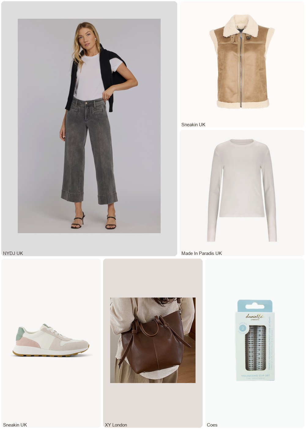 The complete outfit featuring Nydj Teresa Wide Leg Ankle Jeans | Dusty Ash