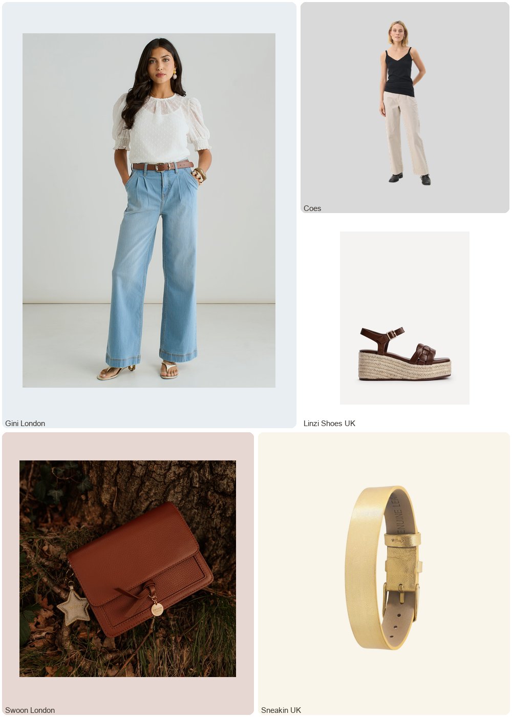 The complete outfit featuring Gini London Light Blue Pleat Wide Leg Jean