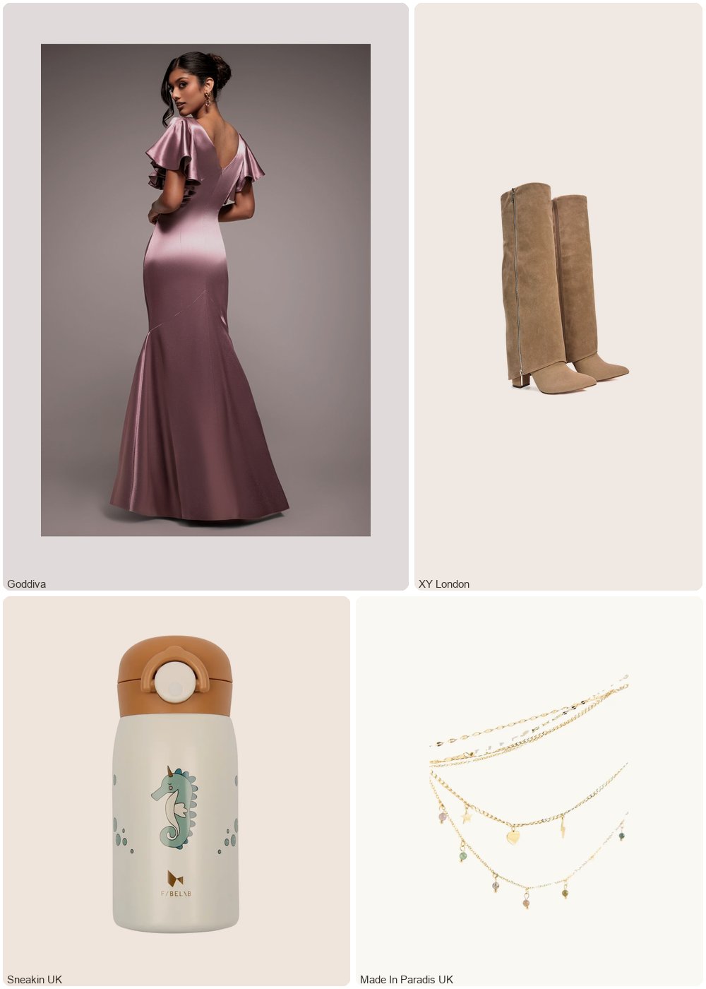 The complete outfit featuring Goddiva Goddiva Satin Flutter Sleeve Mermaid - Rosepink
