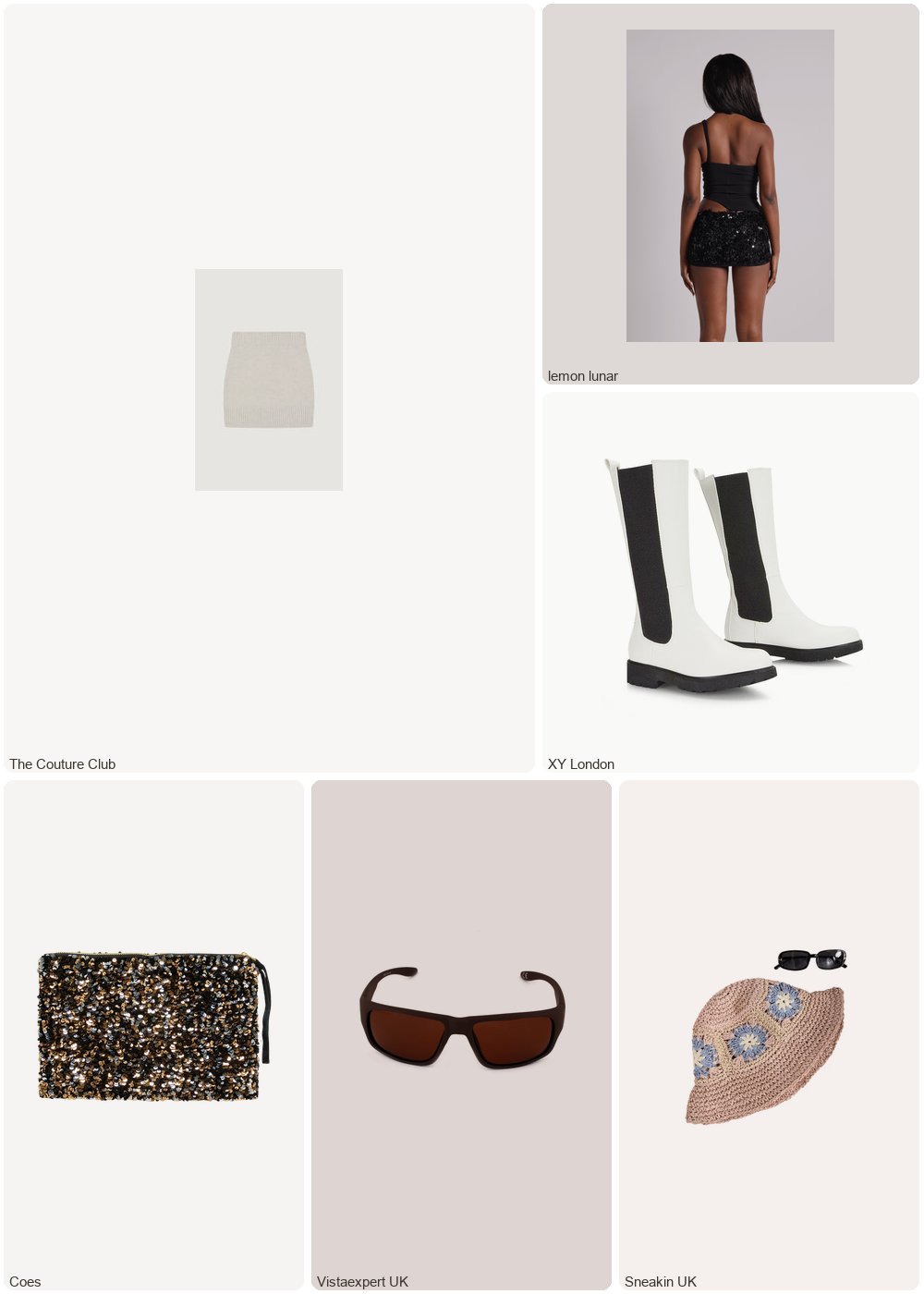 The complete outfit featuring xylondon Suzie Flat Low Block Heel Slip on below the Knee Biker Boots in Black Patent - White / UK 4 | EU 37 | US 6