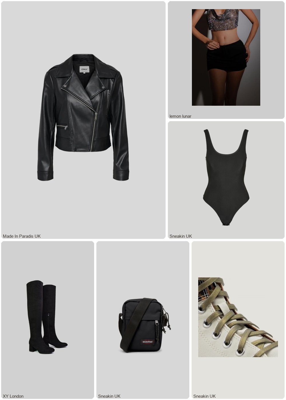 The complete outfit featuring Only Leather jacket woman Only Carmen