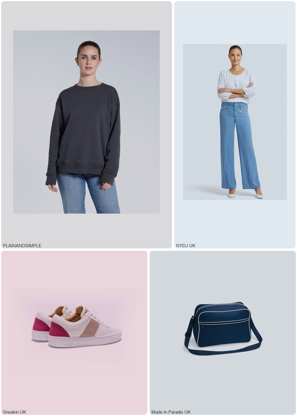 The complete outfit featuring PLAINANDSIMPLE Oversized Sweatshirt - L / Dark Grey / Oversized