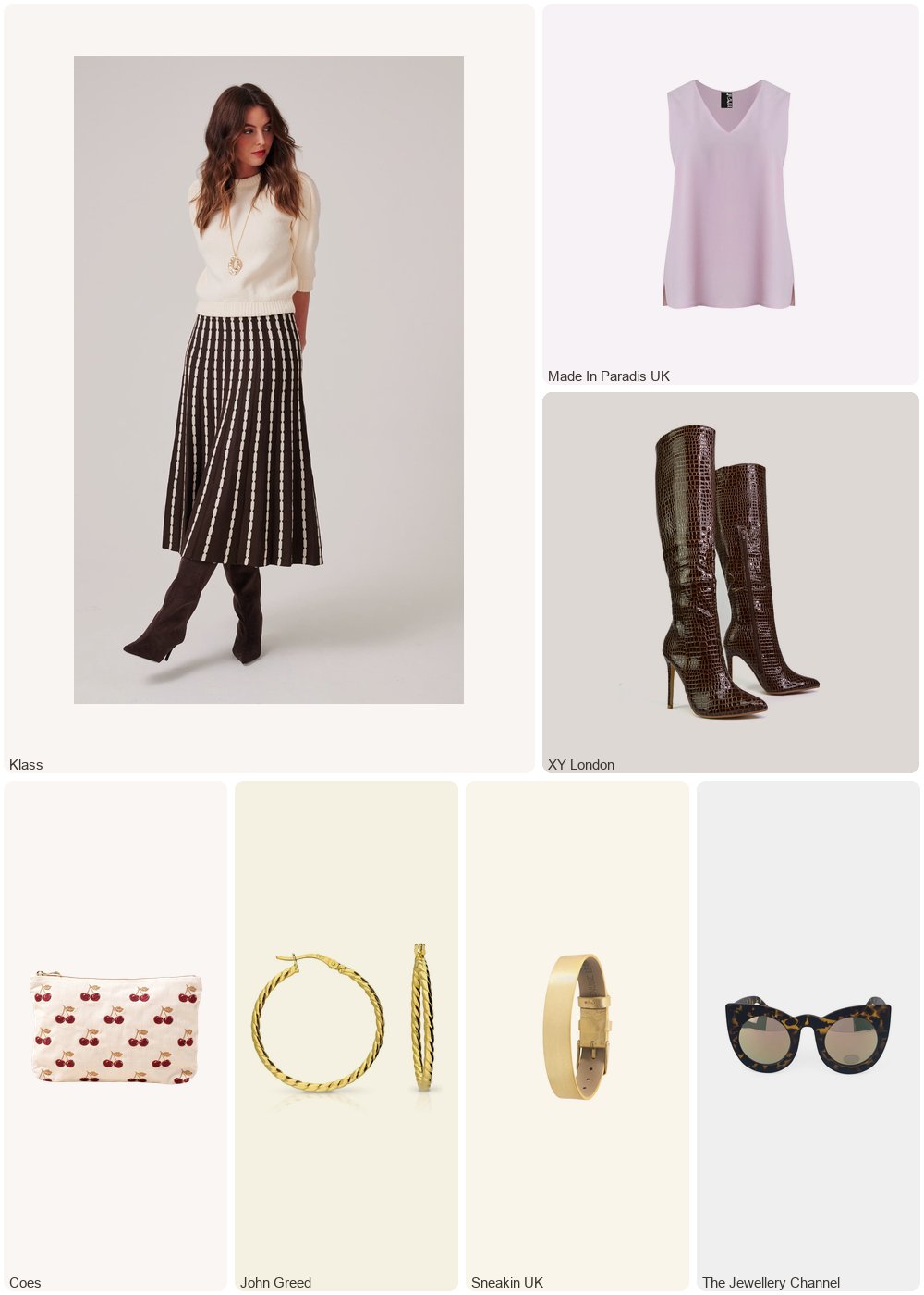 The complete outfit featuring Elizabeth Scarlett Elizabeth Scarlett Cherries Canvas Everyday Pouch