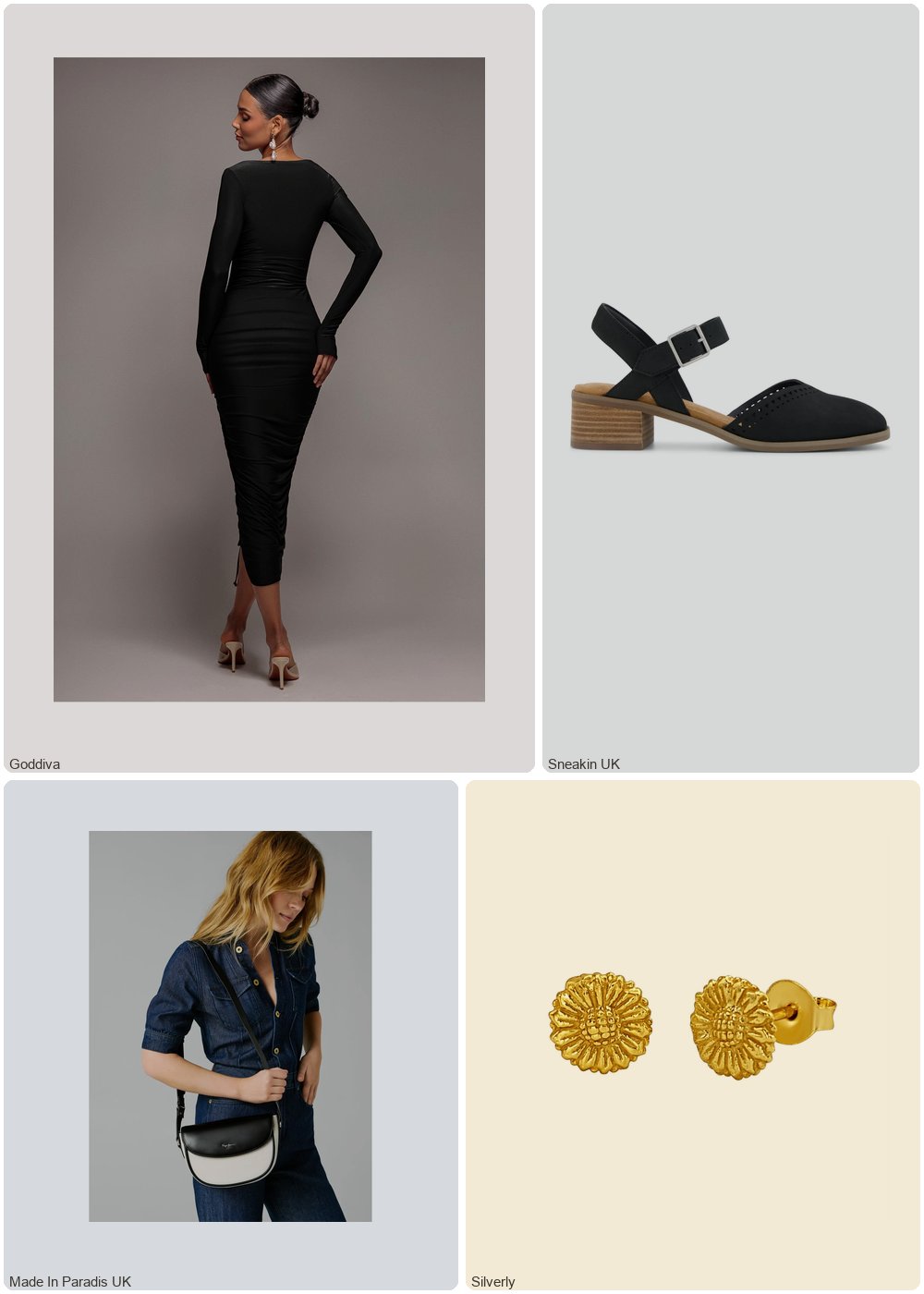 The complete outfit featuring City Goddess City Goddess Asymmetrical Neck Ruched Midi Dress - Black