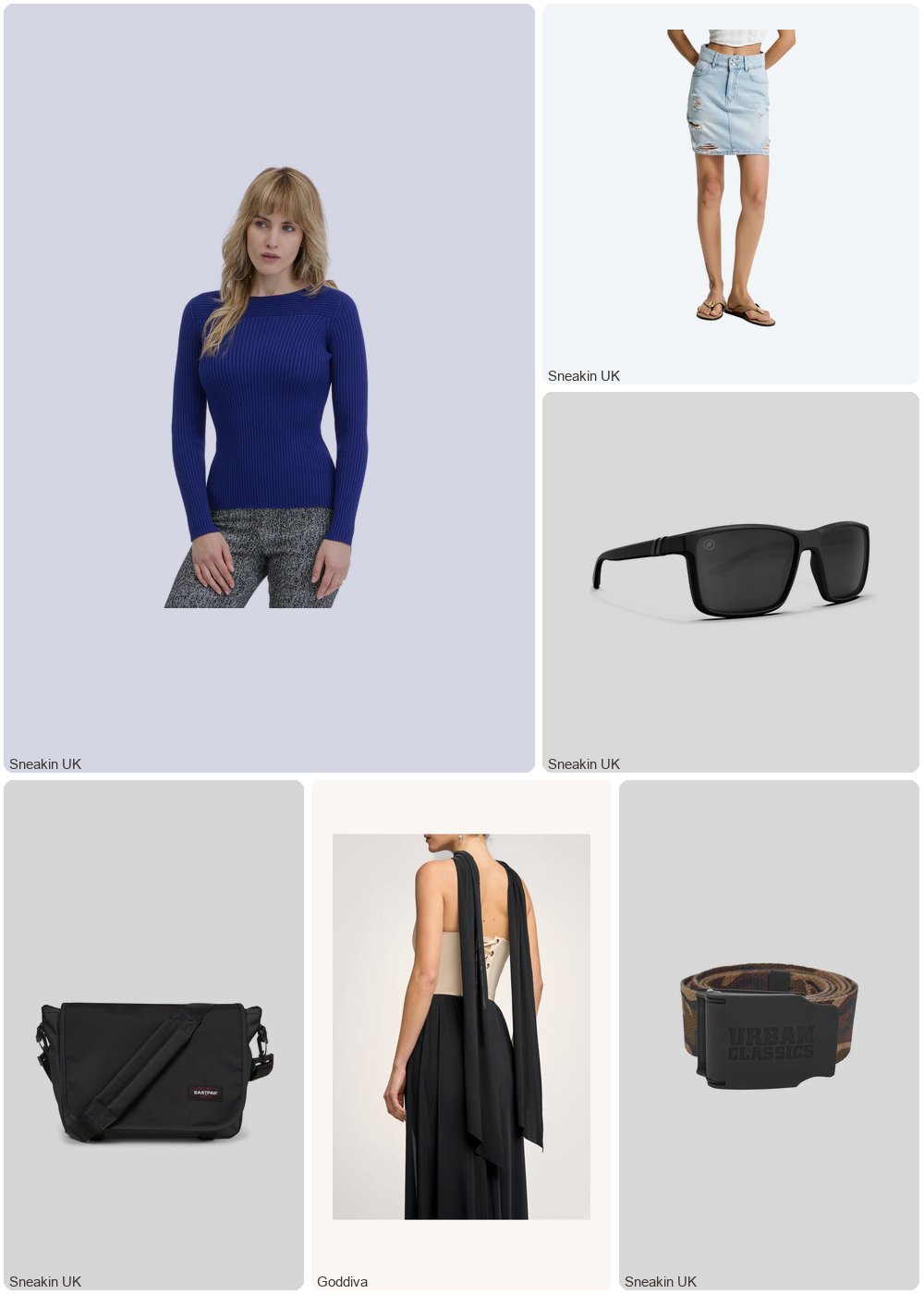The complete outfit featuring It's Basic Mini skirt woman It's Basic Ripped