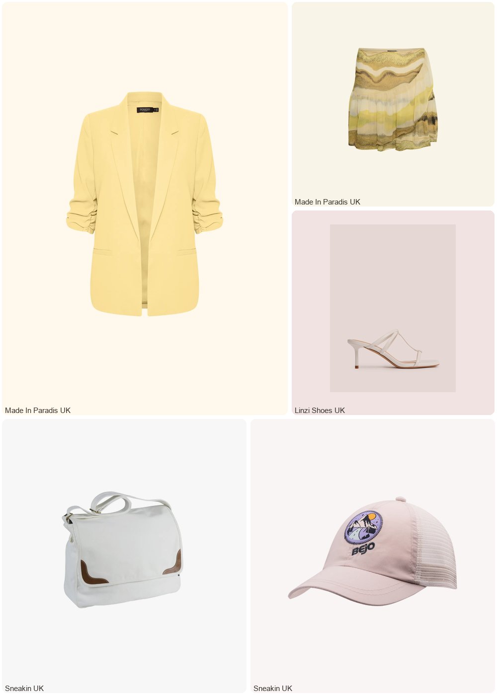 The complete outfit featuring Linzi Linzi Shoes - Westside White Mule Heels- 6