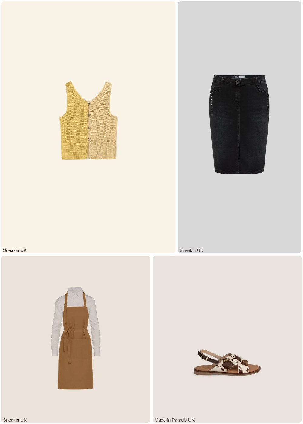 The complete outfit featuring cecil Denim skirt for women Cecil